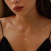 MIONZA 14K Solid Gold Witches Knot Necklace - Celtic Knot