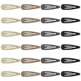 MAORULU 24 pinzas para el pelo a presión, de 5 cm, mate, antideslizantes, para mujeres y niñas, de metal, color neutro.