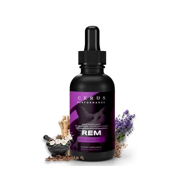 Cerus Performance REM Sleep Aid Drops - Liquid Supplement for