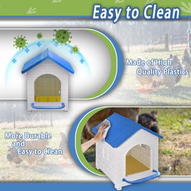 Chicken Nesting Box for Laying Eggs 1/2/3 Pack Large Easy to Assemble Hen Plastic Nesting Box with Washable Nesting Pad for Chicken Coop Wall or Ground Mounted (1 Pack)