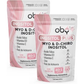 OBY Myo  D-Chiro Inositol Ratio 401, Ácido Fólico y Vitaminas Polvo 300g