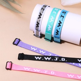 OIDEA Men's Women's WWJD Bracelet: 6 Pieces Religious Jesus Bracelets Christian Woven Bracelet Woven Rope Jewellery Jewellery for Boys Girls, Fabric