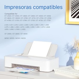Valuetoner 4 Botella de Tinta Compatible para Epson 774 Tinta Negro, Ultra-Alta Capacidad 664 T664 Compatible con Epson Impresoras L350 L355 L395 L475 L555 L655 L1455 ET-2550 ET-16500 ET-3600 ET-4550