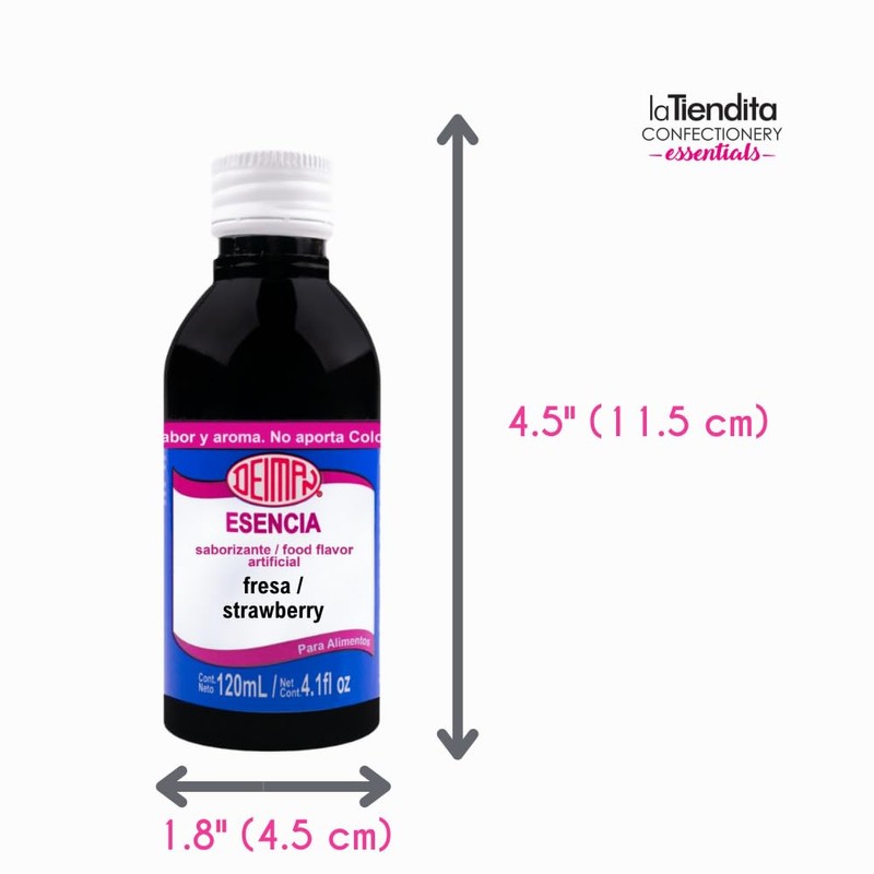 Deiman Artificial Food Flavoring Strawberry Essence (4 fl oz)