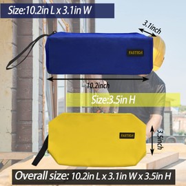 FASTECH 5-Pack Zipper Utility Tool Bag，Small Zipper Bags/Multi-Purpose Tool Pouch Tote Bags Storage Organizer for Screwdrivers,Pliers,Nut Drivers Gifts to Men/Women. (5 Color)