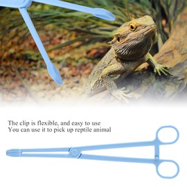 Yosoo Health Gear Feeding Clip Tongs, Reptile Tongs Feeder, Extra Long Gecko Feeding Tongs, Snake Feeding Tongues, Cricket Tongs Reptile Tweezers for Amphibians Reptile Animal, Length 24.5cm