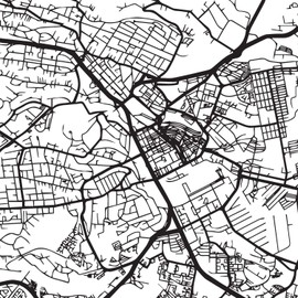Sheet Nairobi city map Nordic style black and white. A3 size poster Printed paper No 250 gr. Paintings, prints and posters for living room and bedroom