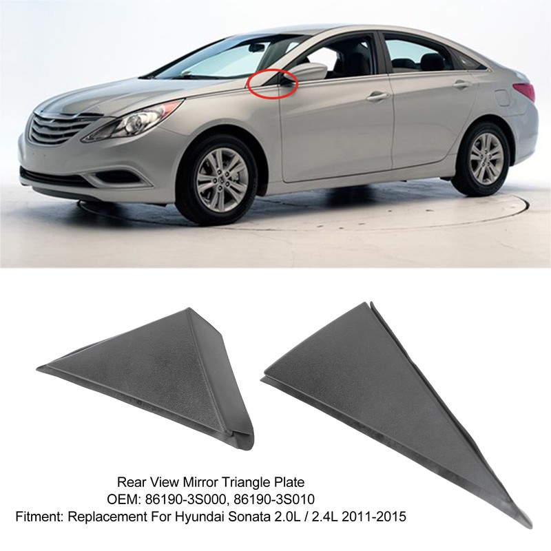 2Pcs Left And Right Rear View Mirror Triangle Plate 86190