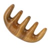 Scalping Massage Comb Handheld Green Sandalwood Massager Wide Tooth Scalping
