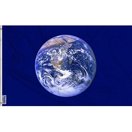 Aimto 3x5 ft Earth Flag - Bright Colors and Anti-Fading Materials - Earth Day Polyester Canvas and Brass Buttonhole