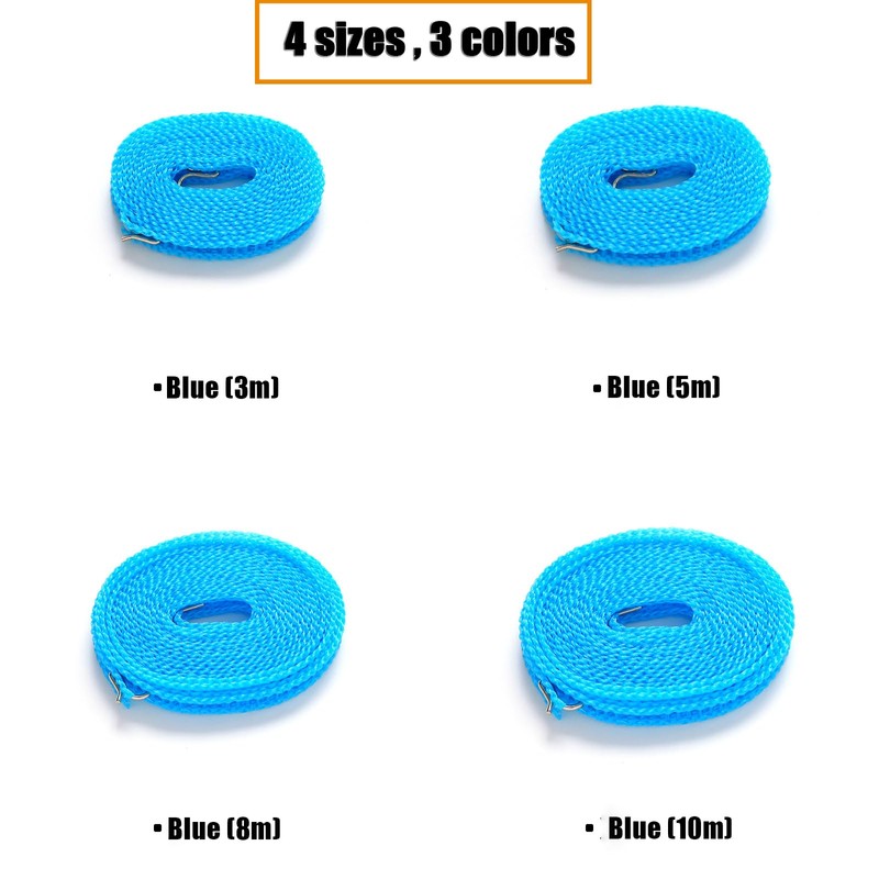 MIXNEX 1 Pack Retractable Portable Clothesline for Travel - Durable