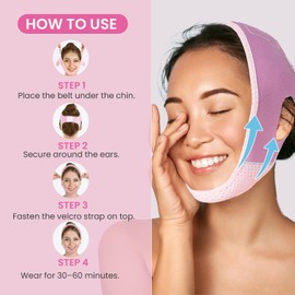 ParaFaciem Reusable V Line Mask Facial Slimming Strap Pink
