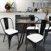 SINOSSO Modern Faux Leather 14" Metal Chair Cushion, Leathaire Magnetic