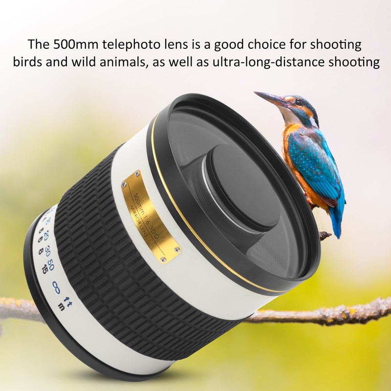 500mm F6.3 Telephoto Manual Focus Mirror Lens with Adapter Ring