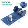Hiram Hexagon Watch Travel Case Genuine Leather 2 Watch Roll