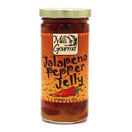 Mills Gourmet Jalapeno Pepper Jelly - Bursting with Flavors of Mildly Spicy Jalapeno Peppers and Sweet Red Bell Peppers - Made from Real Veggies - 8 oz Jar (224 g)