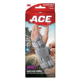 ACE ACE Brand Carpal Tunnel Wrist Stabilizer, Wrist Support for Carpal Tunnel, Adjustable Wrist Brace with Memory Foam Palm, One Size Fits Most