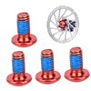 DECHOUS 1 Box Titanium Steel Bike Disc Brake Screws Red