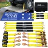 Trekassy 12 Pack Axle Straps Car Trailer Hauler Ratchet Tie