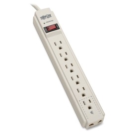 TRIPP LITE TLP604TEL 6-OUTLET SURGE PROTECTOR/SUPPRESSOR;(TELEPHONE & DSL PROTECTION, 4-FT CORD)