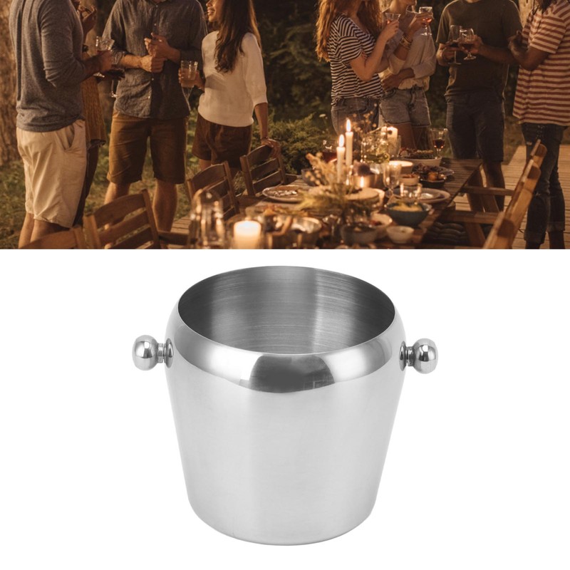 Stainless Steel Ice Bucket Champagne Ice Bucket Wine Chiller Bucket