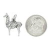 Sterling Silver Oxidized 3D Llama Charm