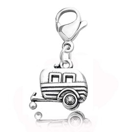 CHOORO Happy Camper Charm Camping Zipper Pull Gift Camping Lover Jewelry Camping Trailers Charm Vocation Camping Gift Travel Gift Travel Lover Jewelry (camping zipper full)