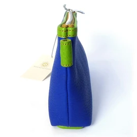 Sonnenleder – High-Quality Pencil Case "Ready Gross" Colour: Blue/Light Green *Genuine Leather*