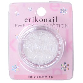 Beauty Nailer Nail Art Parts, Eriko Nail Jewelry Collection, ERI-219, Milky White, 0.04 inch (1 mm)