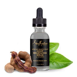SHEA MOISTURE Sheamoisture Overnight Resurfacing Serum for Blemish Prone Skin African Black Soap With Shea Butter 1 oz                                