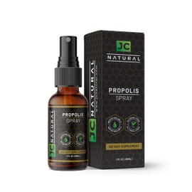 Propolis Throat Spray - Water Soluble, Alcohol Free. Natural Immune Support. Fights Harmful Organisms, Powerful Antioxidant- 1 fl oz (30ml) by JC Natural x CGM Labs