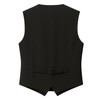 TruClothing Men's Black Waistcoat Wedding Business Party Plain Formal Suit