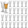 Round 1.3-Oz Shot Glasses, Lead-Free Glass, Clear Heavy Base Shot
