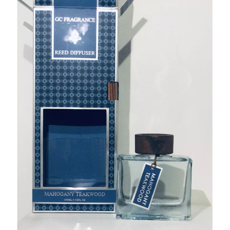 GC Fragrance MAHOGANY TEAKWOOD Reed Diffuser 3.52 Fl Oz/100ml