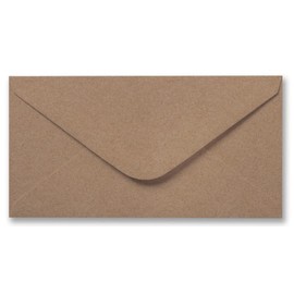 50 Pack Kraft Envelopes Recycled Fleck Natural Brown (DL (110x220mm))