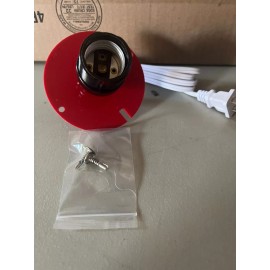 Unbranded 1 New Replacement Blow Mold Light Kit 3.5 in Acrylic RED  Disc w/White cord