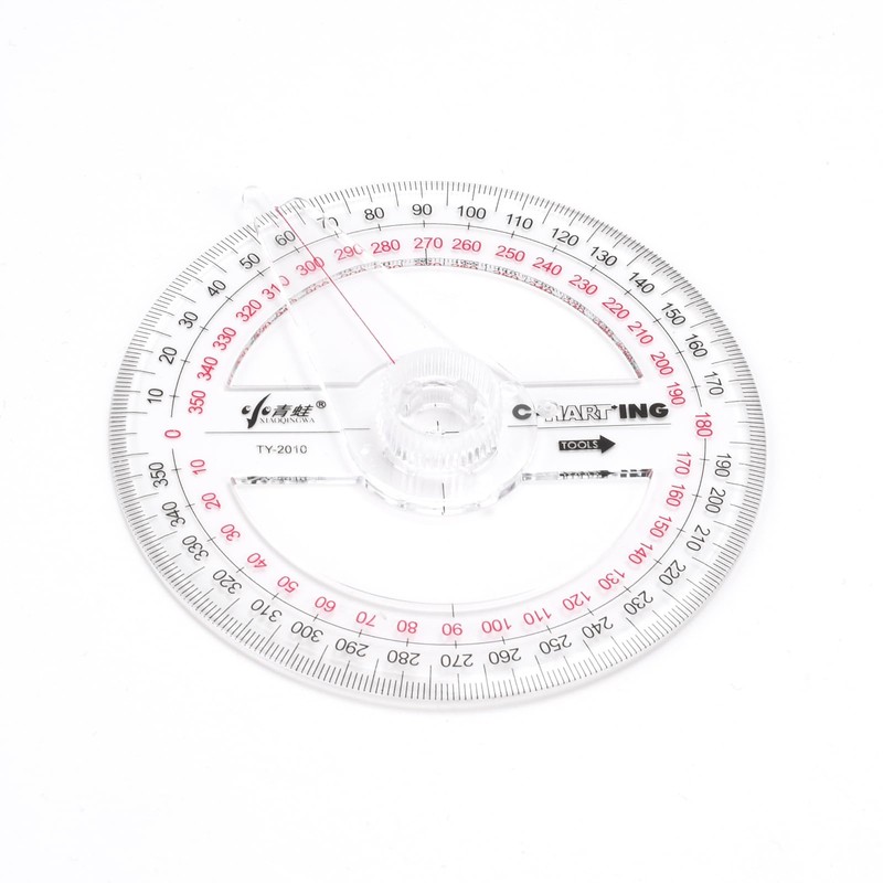 360° Protractor Set (20-Pack) – Clear Plastic Math Protractors for
