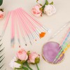 20pcs Nail Brushes, Silicone Fingernail Brush Double Ended Dotting Tool