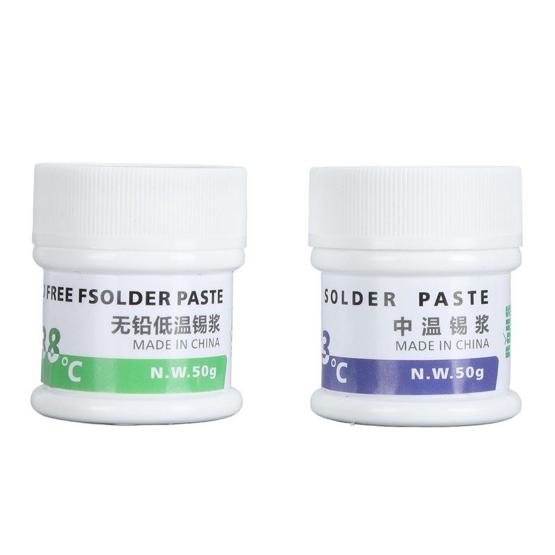 Electronic Chip Solder Paste 50gx2 138℃ and 183℃ Multifunctional Soldering
