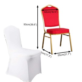 BEGOODTEX Flame Retardant Chair Covers Spandex Stretch Polyester Fabric White for Wedding Party Ceremony Home Restaurant Hotel Meeting Room Easy to Set
