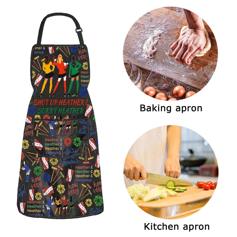 BAUNA Heathers Musical Kitchen Apron Shut Up Heather Sorry Heather