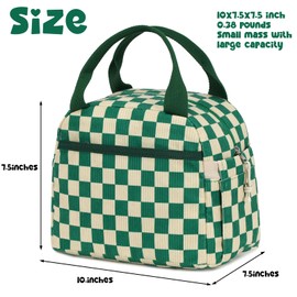 Bluboon Lunch Box for Women men Insulated Cute Corduroy Lunch bag, Reusable Cooler Bag for Work, Picnic, Travel