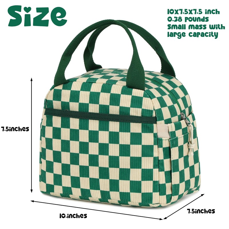 Bluboon Lunch Box for Women men Insulated Cute Corduroy Lunch