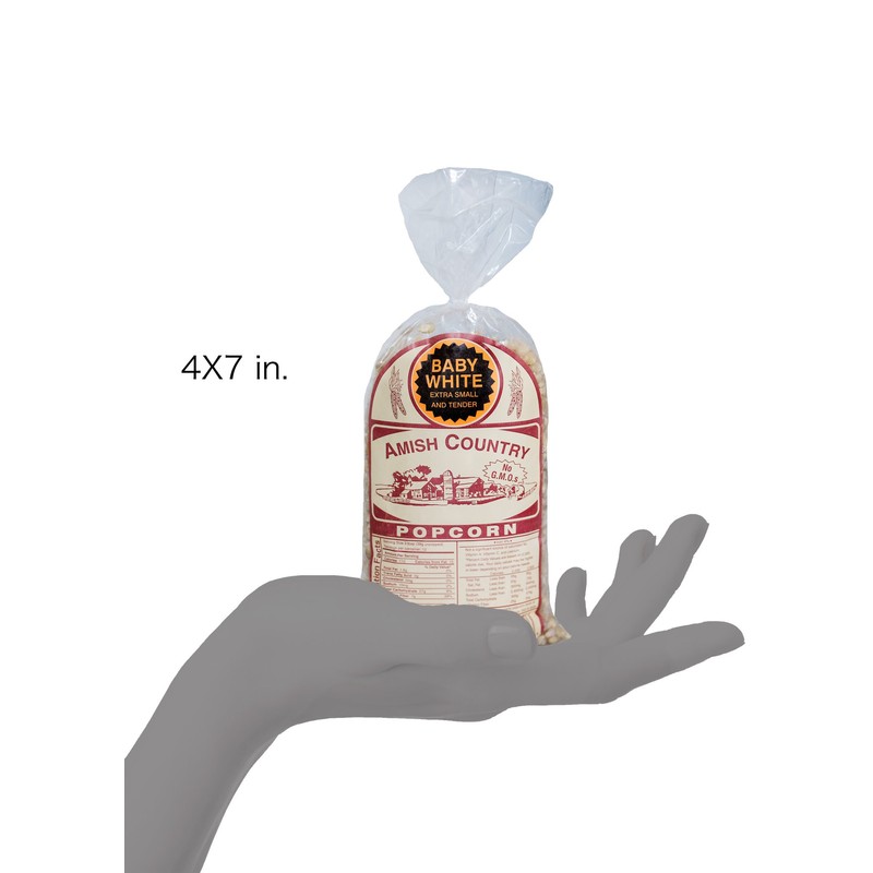 Amish Country Popcorn | 1 lb Bag | Baby White
