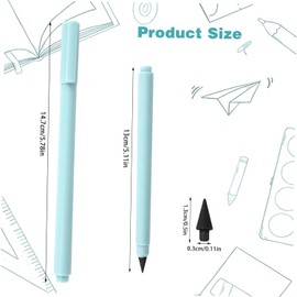 12 Pcs Lapiz Infinito, Lápiz Infinito Borrable, Lápices sin Tinta, Escritura Ilimitada Reutilizable, Adecuado para Dibujan y Escriben, pencils (Color mixto -12 piezas)