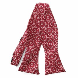 tiemart Men's Self-Tie Bow Tie (Red Emma Floral)