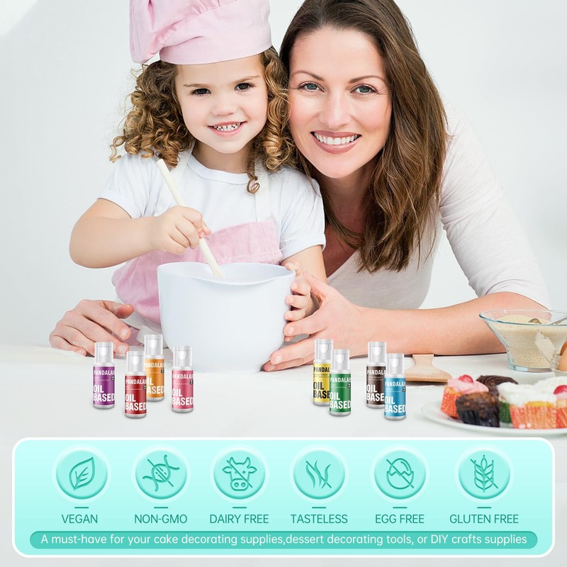 Oil Based Food Coloring for Chocolate - Pink Black White