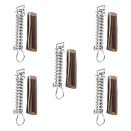 The Door Bull - Swimming Pool Cover Stainless Steel Spring with Stopper D Ring and Protective Vinyl Spring Cover - for All Major Brands Cover(5 Pack)