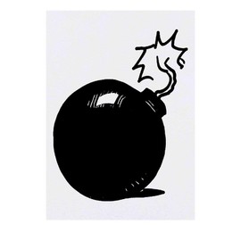 'Bomb' Temporary Tattoo - Water Resistant, Skin-Safe, Non-Toxic Transfer (TO00030141)