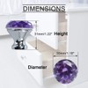sourcing map 6pcs Crystal Knobs Aluminum Alloy Base Round Shaped